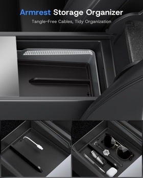 SUMK open double-layer tray revealing hidden lower compartment for tidy storage