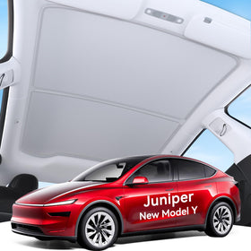 SUMK front packaging showing Model Y Juniper sunshade benefits