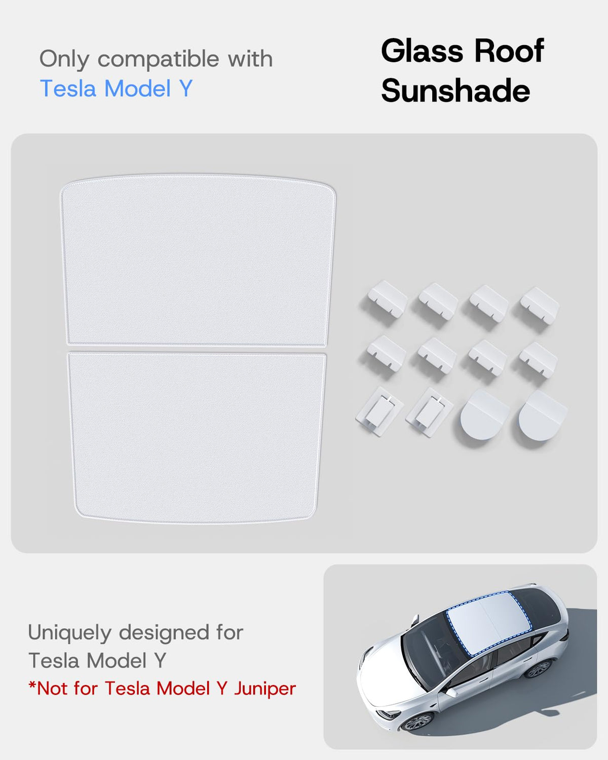 SUMK size scale next to seat measurement showing tailored fit for Model Y roof dimensions