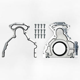 Sumyola rear main cover installed on LS engine demonstrating leak-preventing seal