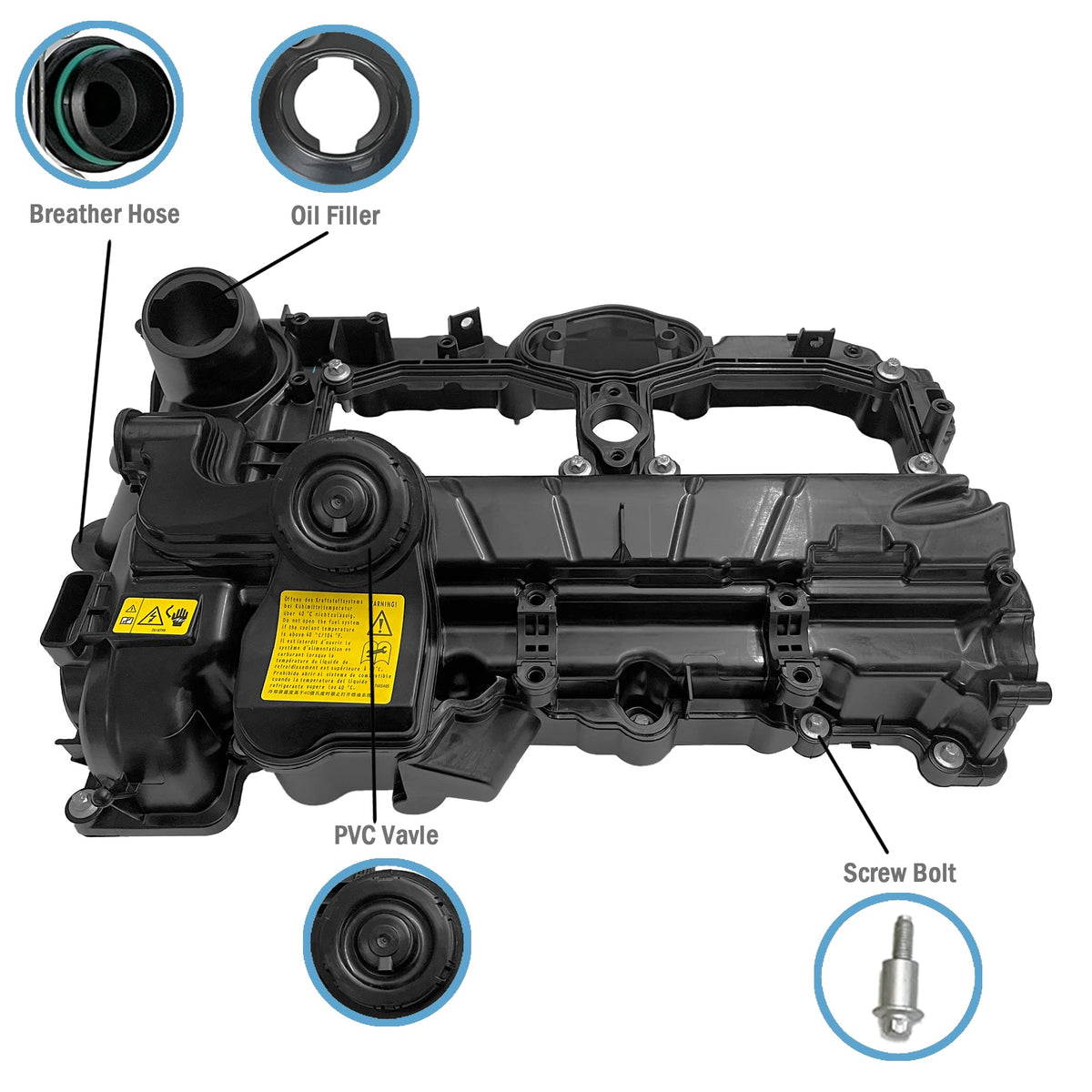Sumyola valve cover gasket surface showing sealing area to prevent oil leaks