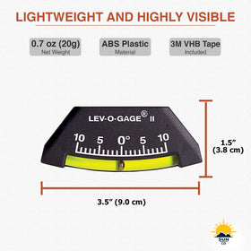 Sun Company lifestyle image at campsite demonstrating fast level confirmation