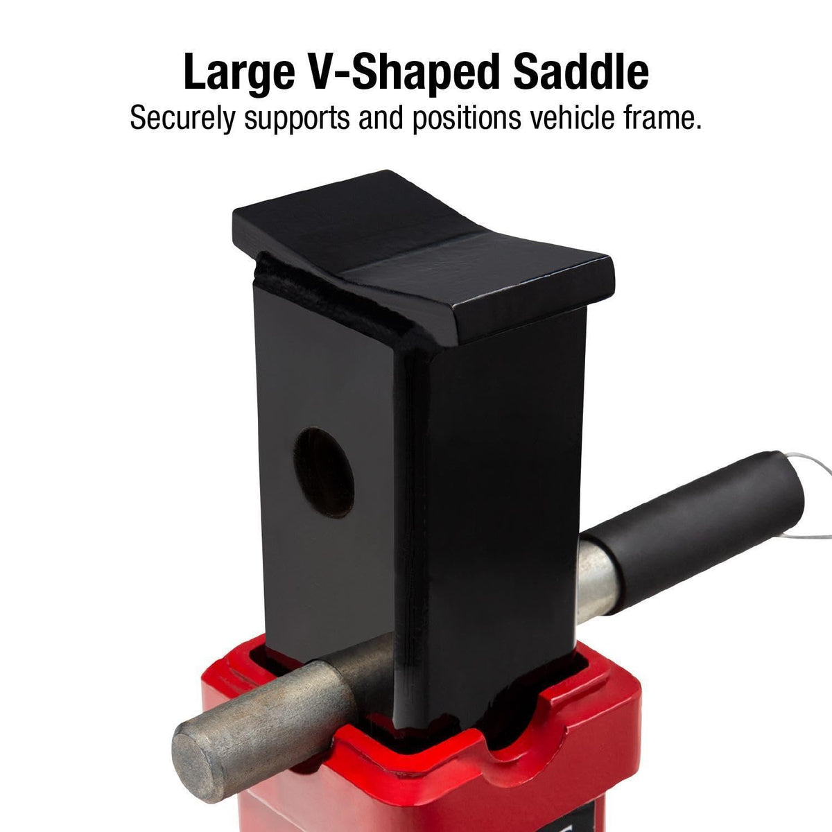Sunex Tools pin adjustment detail demonstrating positive height-locking benefit