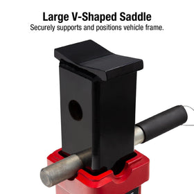 Sunex Tools pin adjustment detail demonstrating positive height-locking benefit