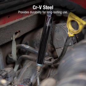 Sunex Tools 884505 radius-corner detail highlighting CR-MO strength and reduced stress