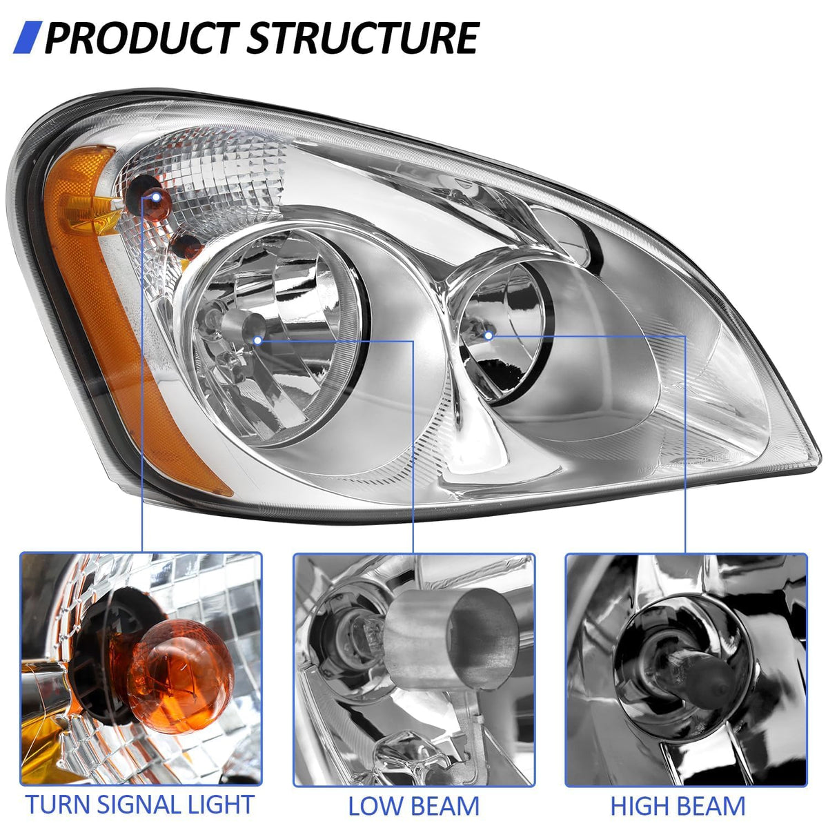 Sunhua close-up of clear polycarbonate lens, resists impact and preserves light output