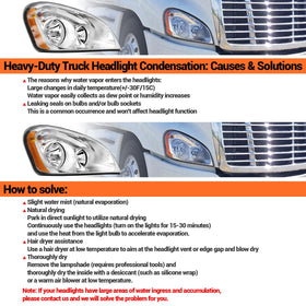 Sunhua headlight beside a hand for scale, shows compact fit for easy replacement