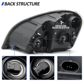 Sunhua side profile of black ABS housing, durable construction for road protection