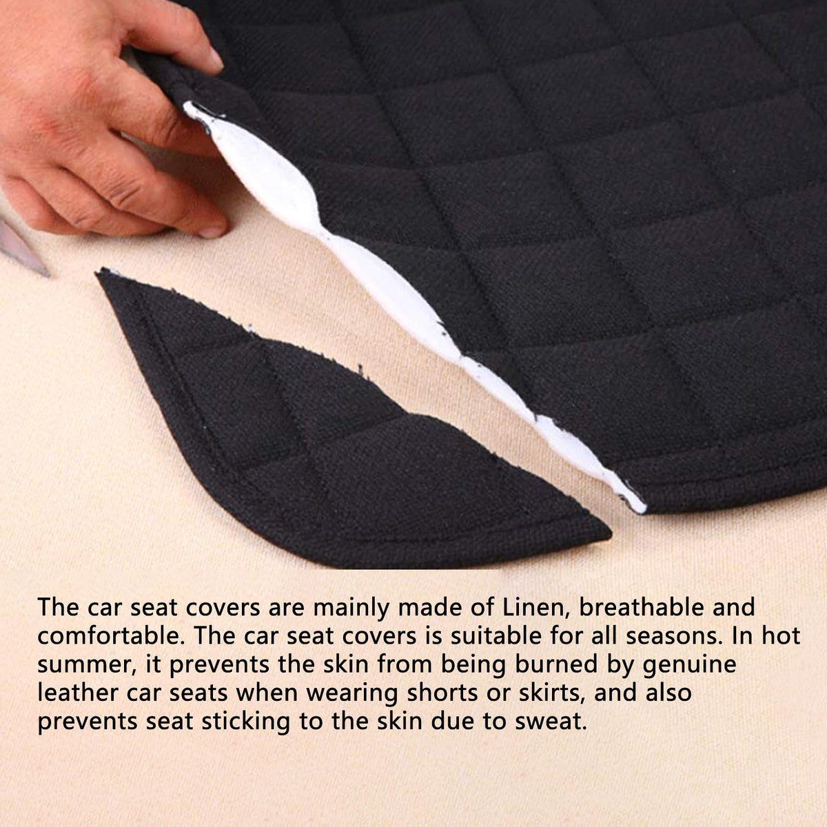 Suninbox linen texture close-up highlighting breathable fabric and airflow