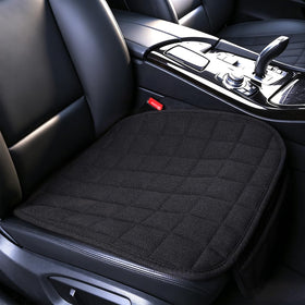 Suninbox front seat cover full view showing sleek black fit and comfort benefits