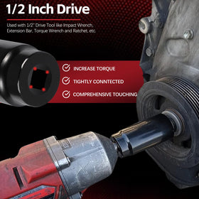 Sunluway 77070 installed on GM LS crank bolt demonstrating quick removal