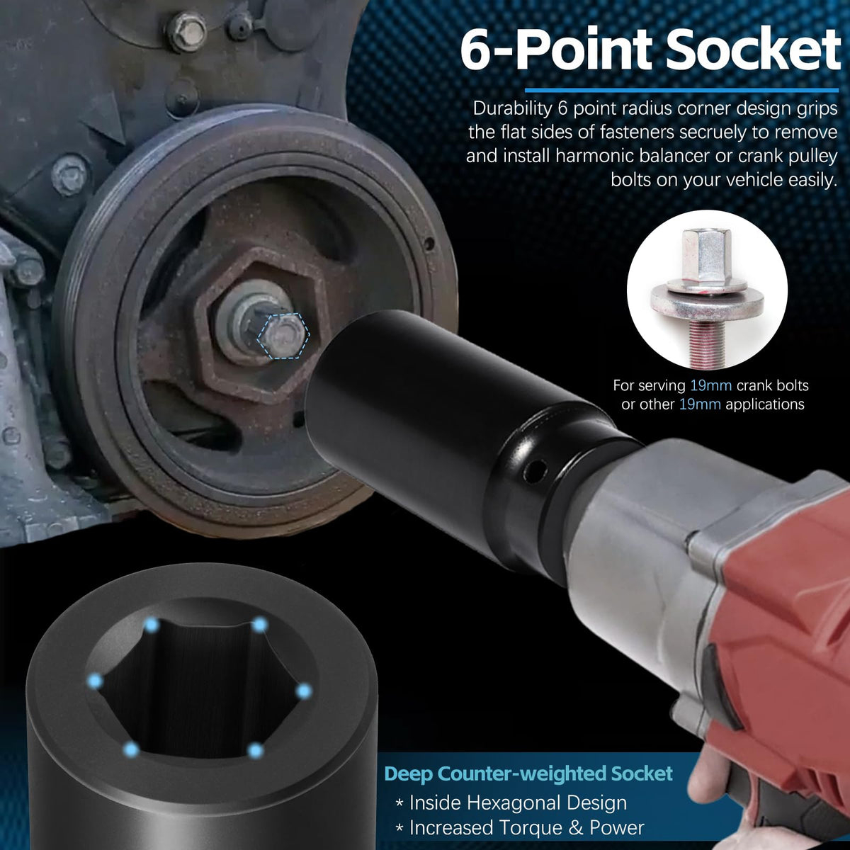 Sunluway close-up of counter-weighted depth concentrating impact force