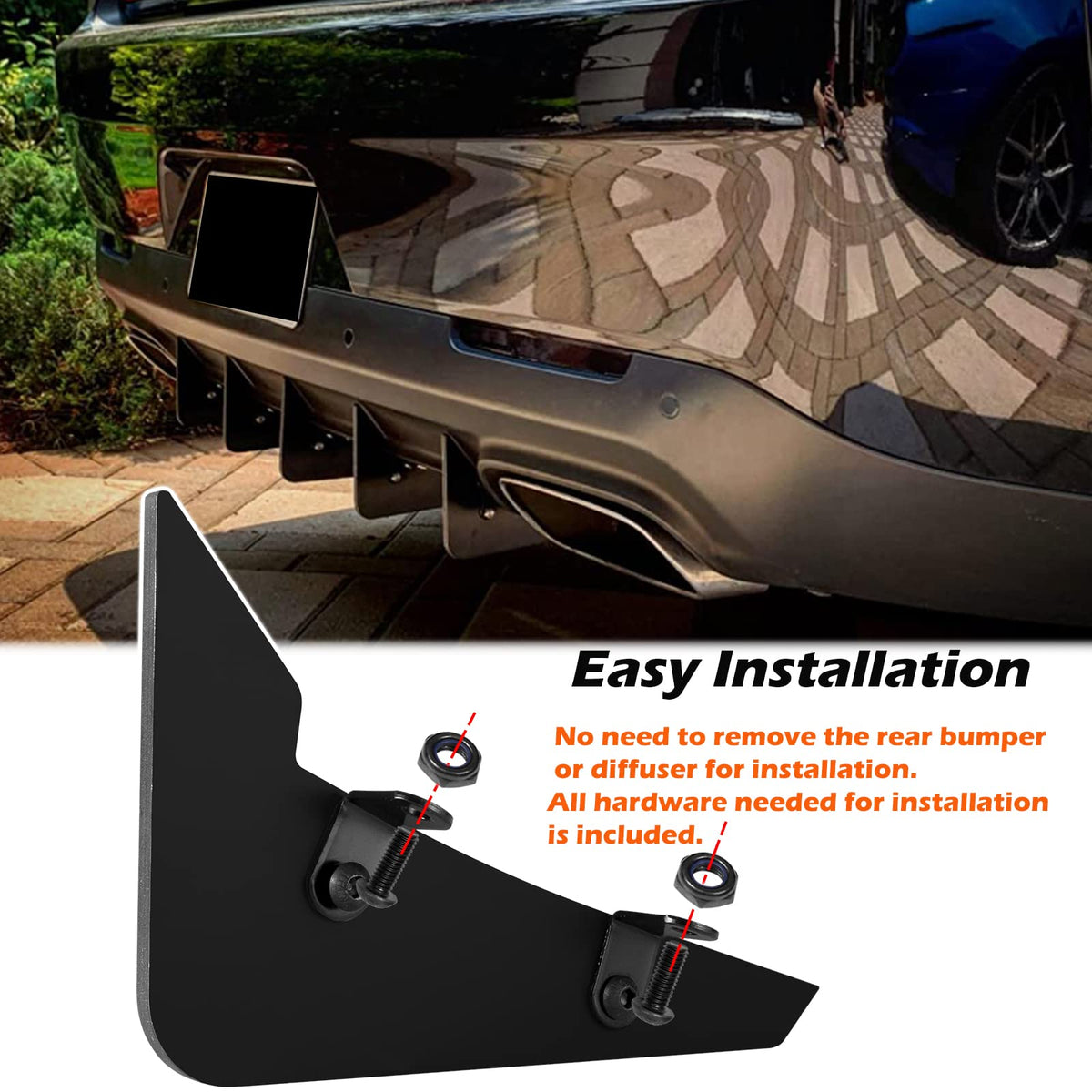 Sunluway installed on Dodge Challenger rear showing sharper stance benefit
