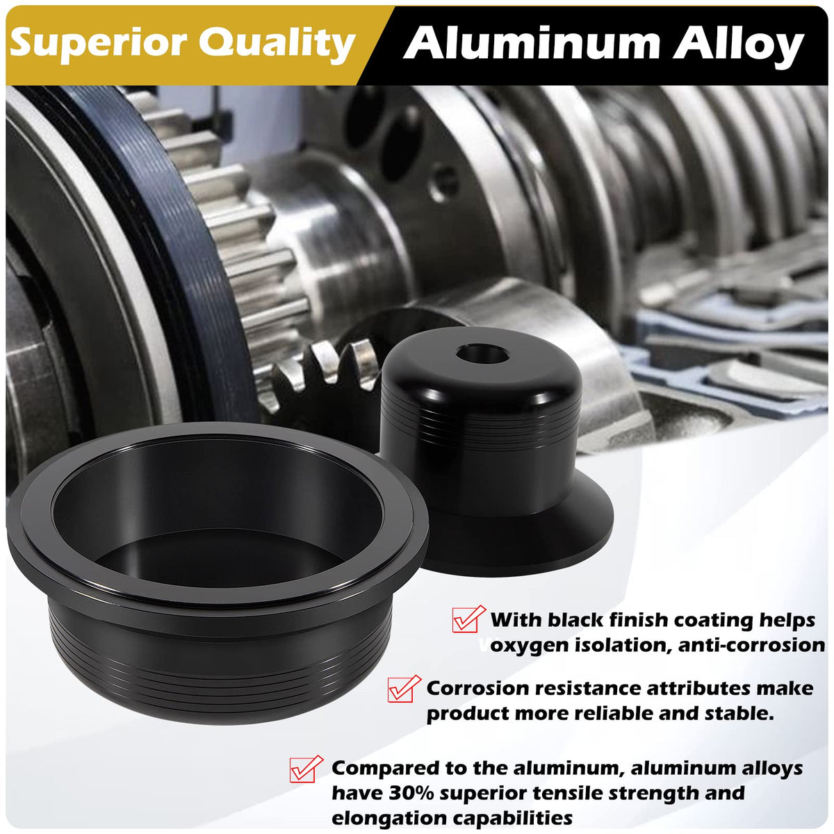 Sunluway driver seated on Duramax crankshaft reducing seal damage risk