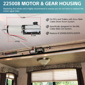 Sunluway installed in RV slide-out demonstrating reliable operation and restored movement