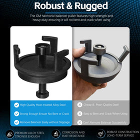 Sunluway puller next to a standard wrench illustrating tool scale and workshop compatibility