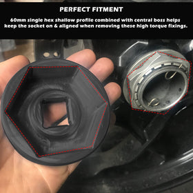 Sunluway socket central boss closeup for accurate centering
