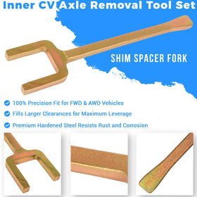 Sunluway tool in use on axle demonstrating straight axial removal benefit