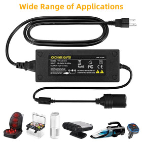 sunmeg powering a portable cooler outdoors demonstrating practical use and steady 12V supply