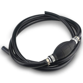 Sunnyglade front view of 6ft fuel line assembly showing bulb and clamps for reliable priming
