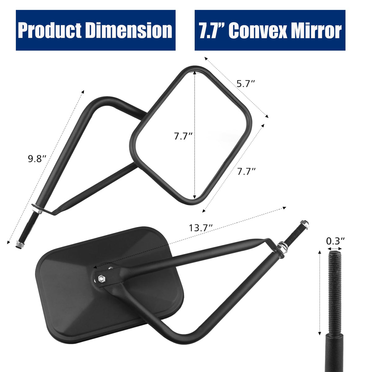 SUNPIE fixed pole mounting point demonstrating solid hinge attachment