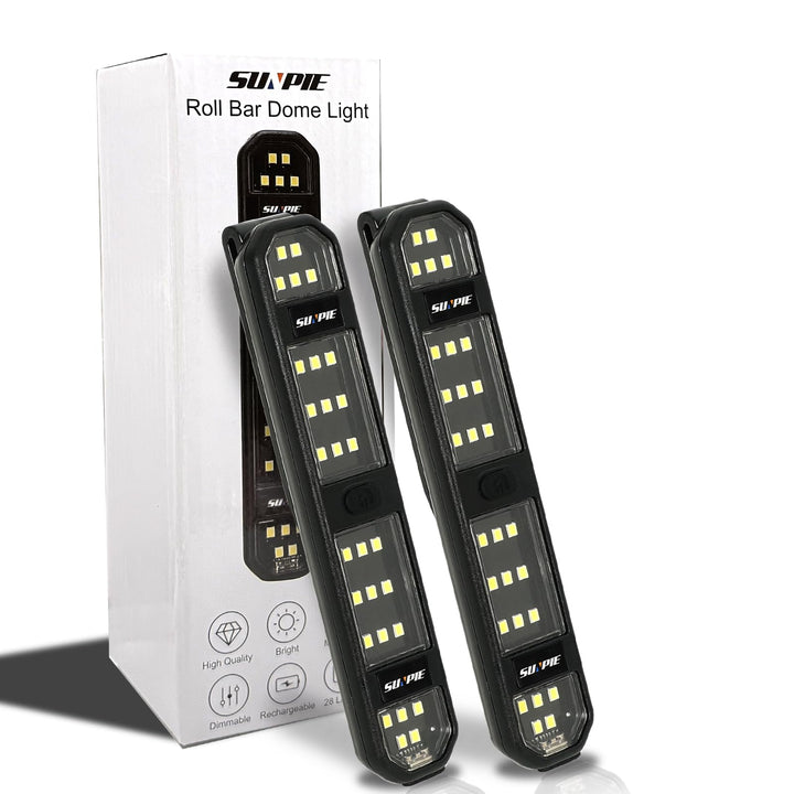 SUNPIE front view of light bar showing compact design and bright output