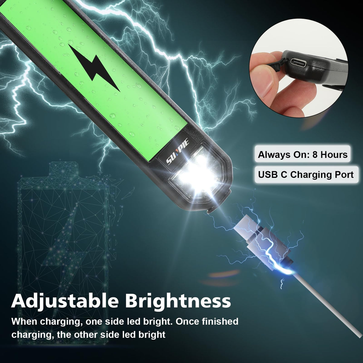 SUNPIE magnetic base attached to metal surface for hands-free work