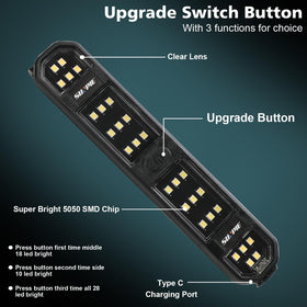 SUNPIE strap secured to roll bar cage offering stable overhead illumination
