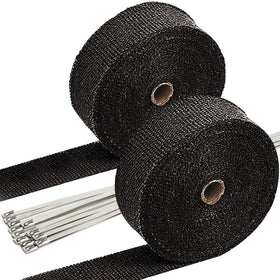 SunplusTrade front packaging showing two 2x50' black heat wrap rolls and ties for durable heat control