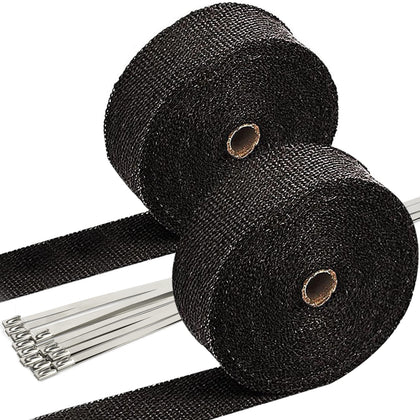 SunplusTrade front packaging showing two 2x50' black heat wrap rolls and ties for durable heat control