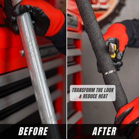 SunplusTrade length comparison with ruler highlighting 50-foot roll capacity for multiple applications