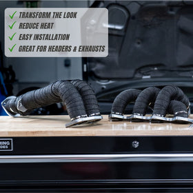 SunplusTrade installed under-hood showing lower radiant heat and protected wiring benefits