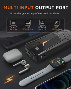 SUNPOW LED flashlight in use illuminating roadside area for night safety