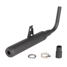 SUNQIAO silencer front view showing fit and improved exhaust routing