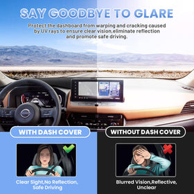 Sunsdrew anti-glare view shows reduced windshield reflections improving safety
