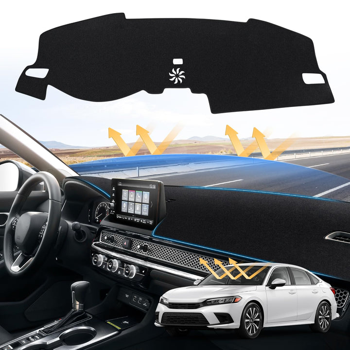 Sunsdrew front overview showing precise fit and dashboard protection benefit