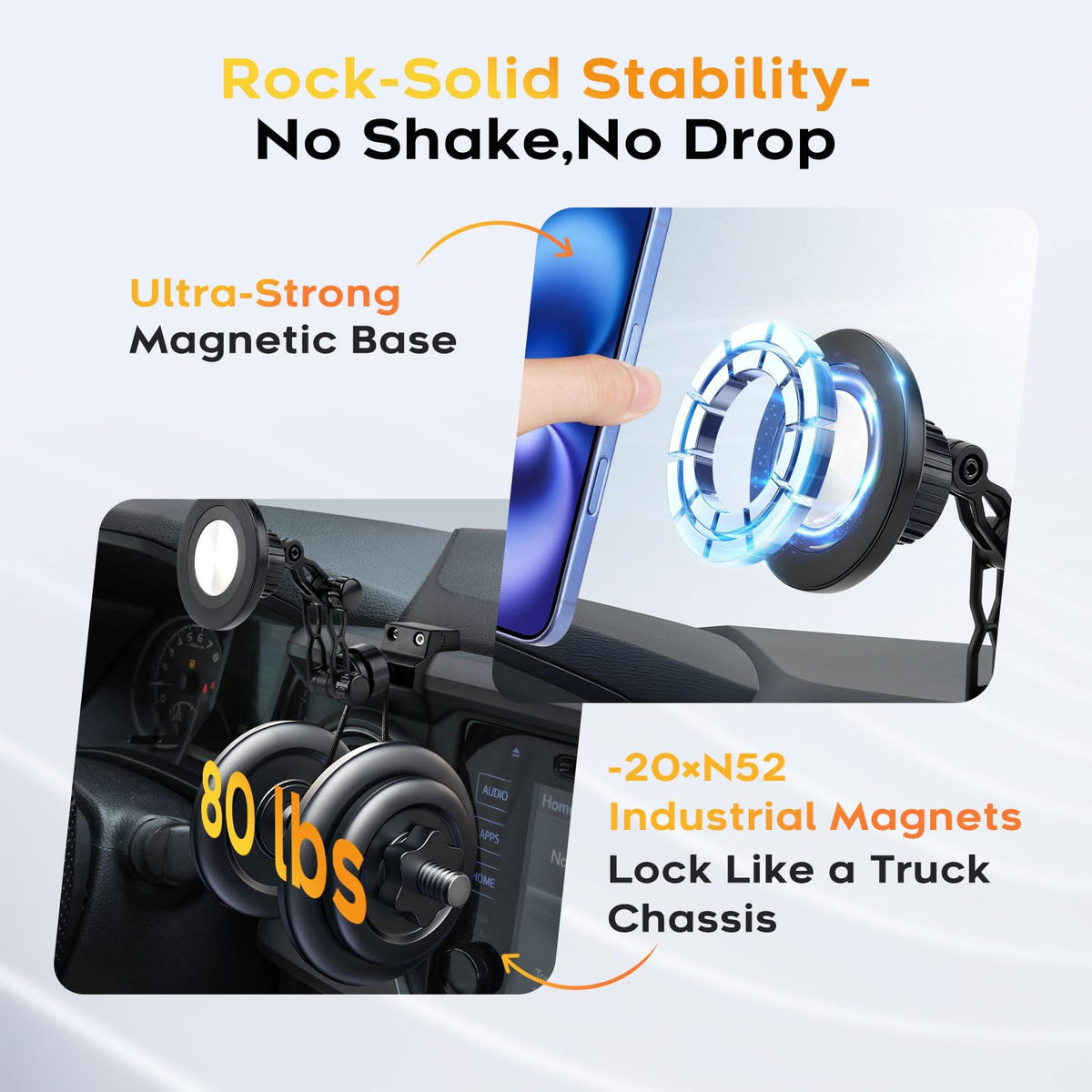 Sunsdrew metal plate and accessories included for non-MagSafe phones