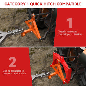 SUNSHINE FARMRE close-up of trailer ball mounts illustrating size options