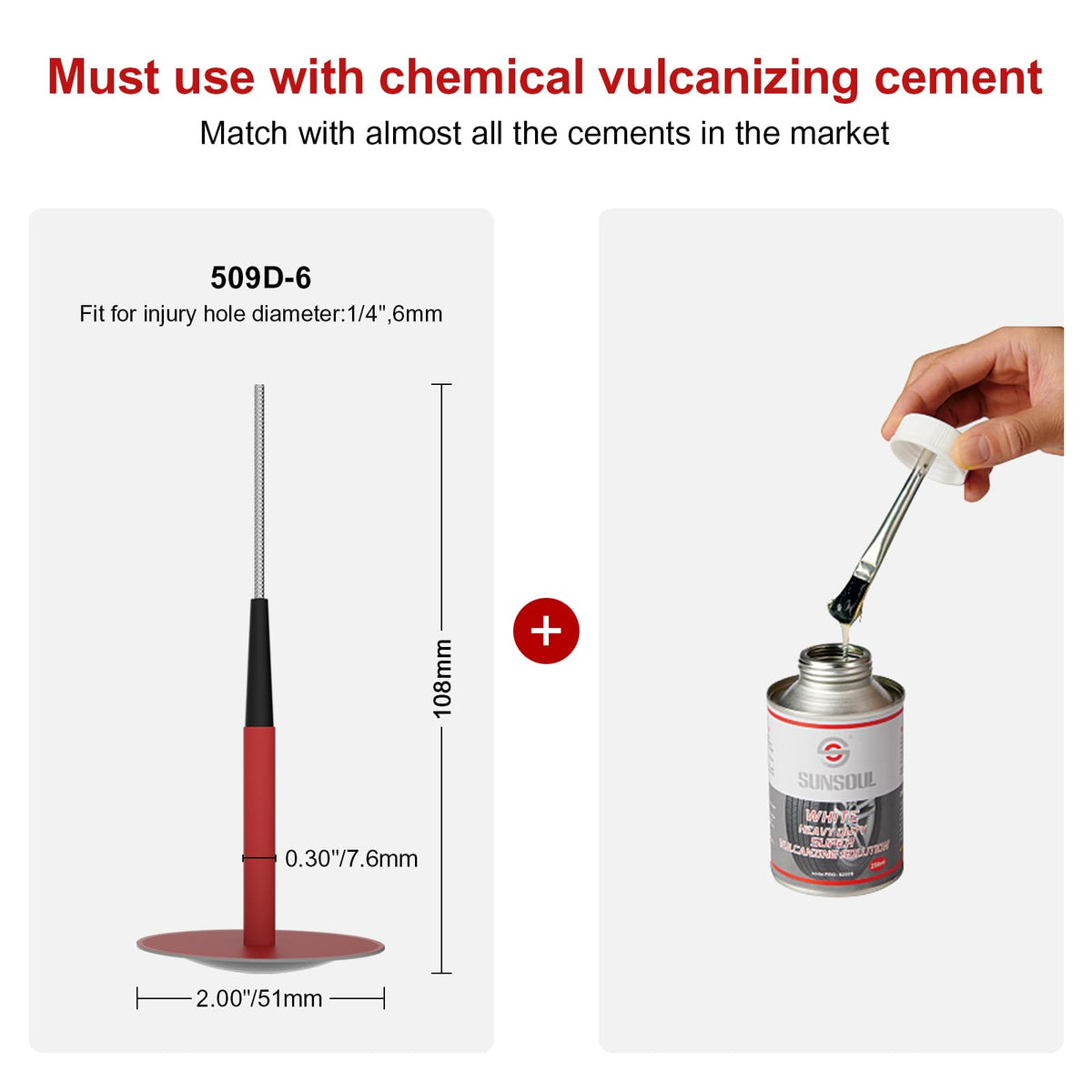 SUNSOUL close-up of vulcanizing stem texture, strong seal benefit