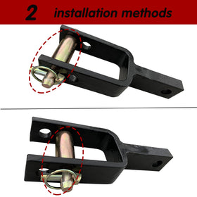 SUONE adapter installed on tractor top link improving attachment compatibility