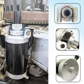SUONE starter pinion closeup showing 9-tooth engagement reliability