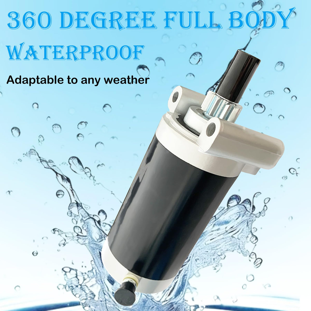 SUONE starter side profile highlighting compact fit and corrosion resistance