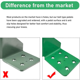 SUONE top view of widened tread demonstrating comfortable foothold for larger boots