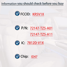 SUPALAND rear view of Acura key fob showing housing and label for correct match