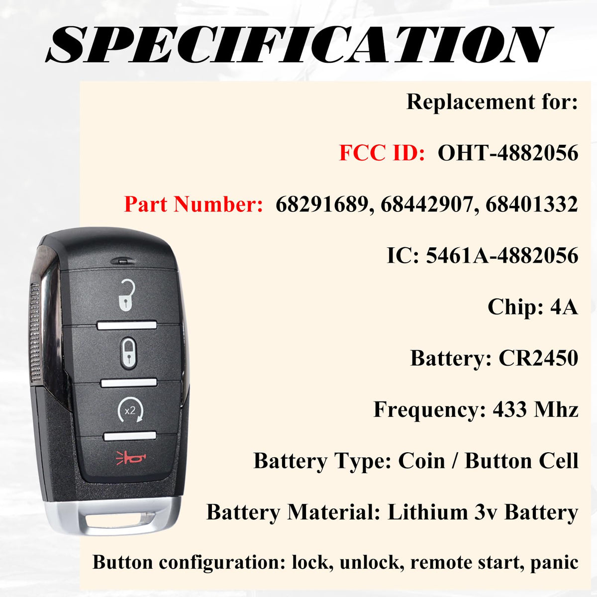 SUPALAND back label with FCC ID visible for compatibility confirmation benefit