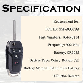 SUPALAND flip key opened showing metal blade for standard key fit