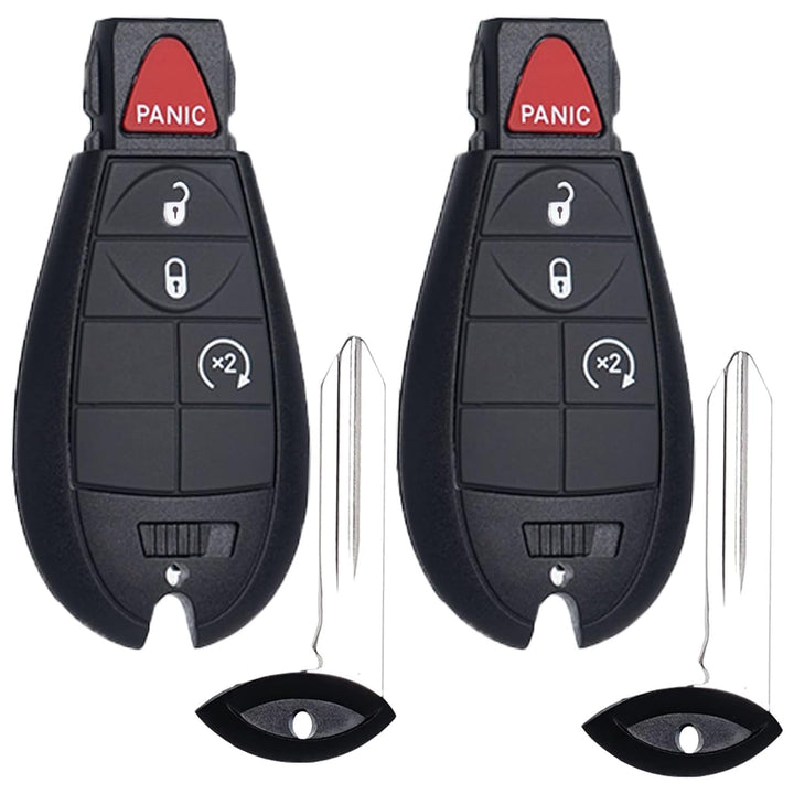 SUPALAND front view of two fobs showing 4-button layout and fit
