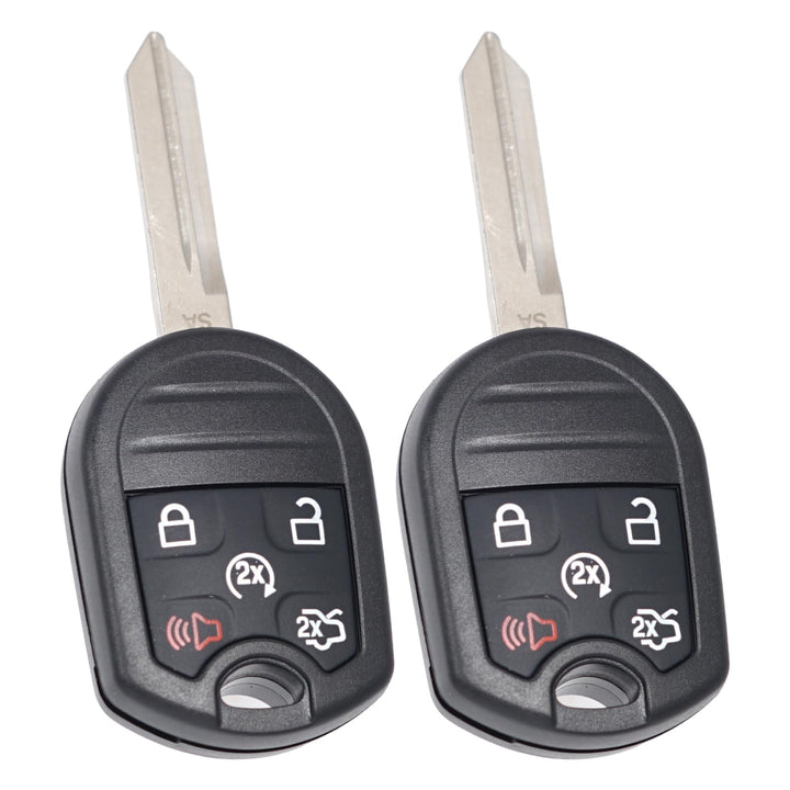 SUPALAND front view of two replacement key fobs showing button layout and fit benefit