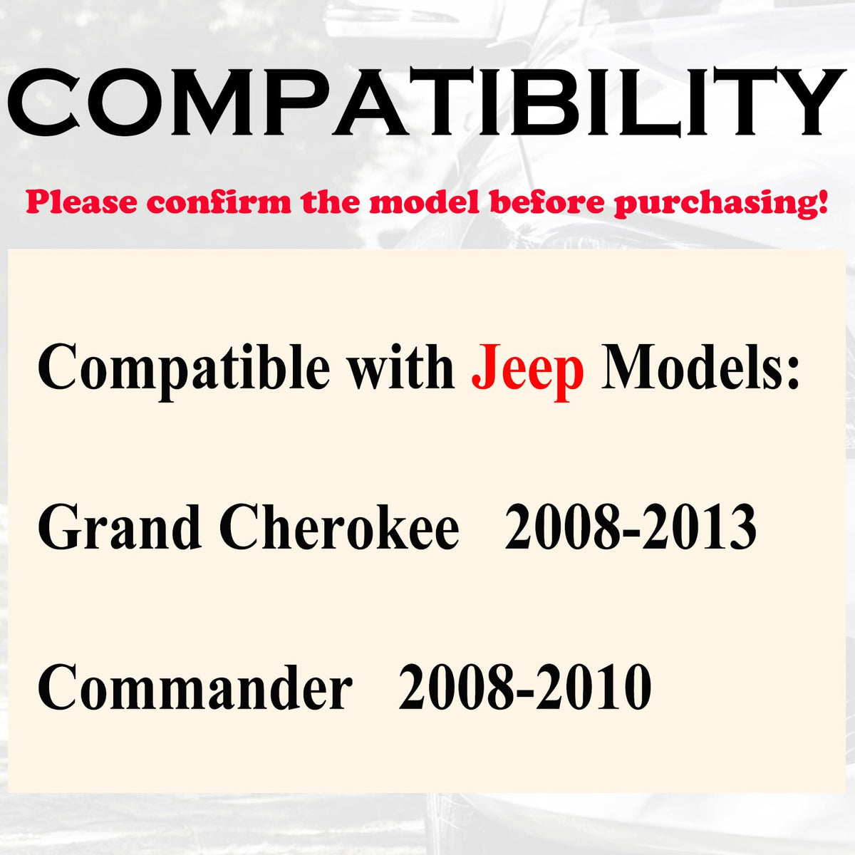 SUPALAND back label close-up showing FCC ID and compatibility benefit