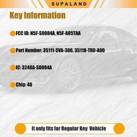 SUPALAND rear label close-up showing part numbers for compatibility